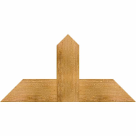 Ekena Millwork Portland Rough Sawn Timber Gable Bracket, Western Red Cedar, 36"W x 18"H x 6"D x 6"F, 12/12 Pitch GBW036X18X0606POR00RWR